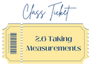 Taking Measurements Class