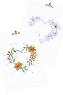 Floral Heart DMC Embroidery Kit