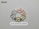 Heart-Shaped Metal Bra Strap Slider