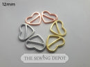 Metal Bra Strap Heart Sliders