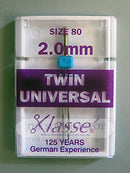 Klasse' Home Sewing Machine Needles - Twin Universal
