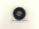 Black and Silver Ring Button