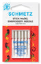 Schmetz Home Sewing Machine Needles - Embroidery