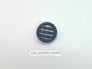 Black and Silver Striped Button