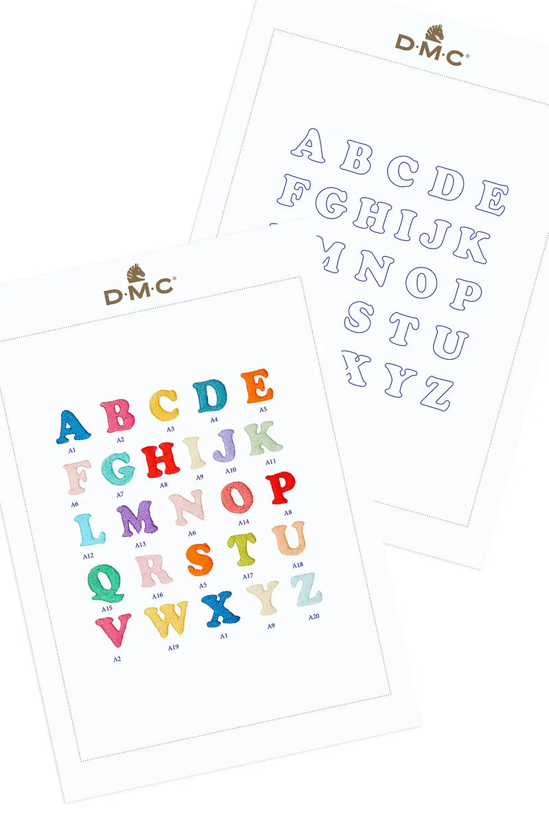 Bright Alphabet DMC Embroidery Kit