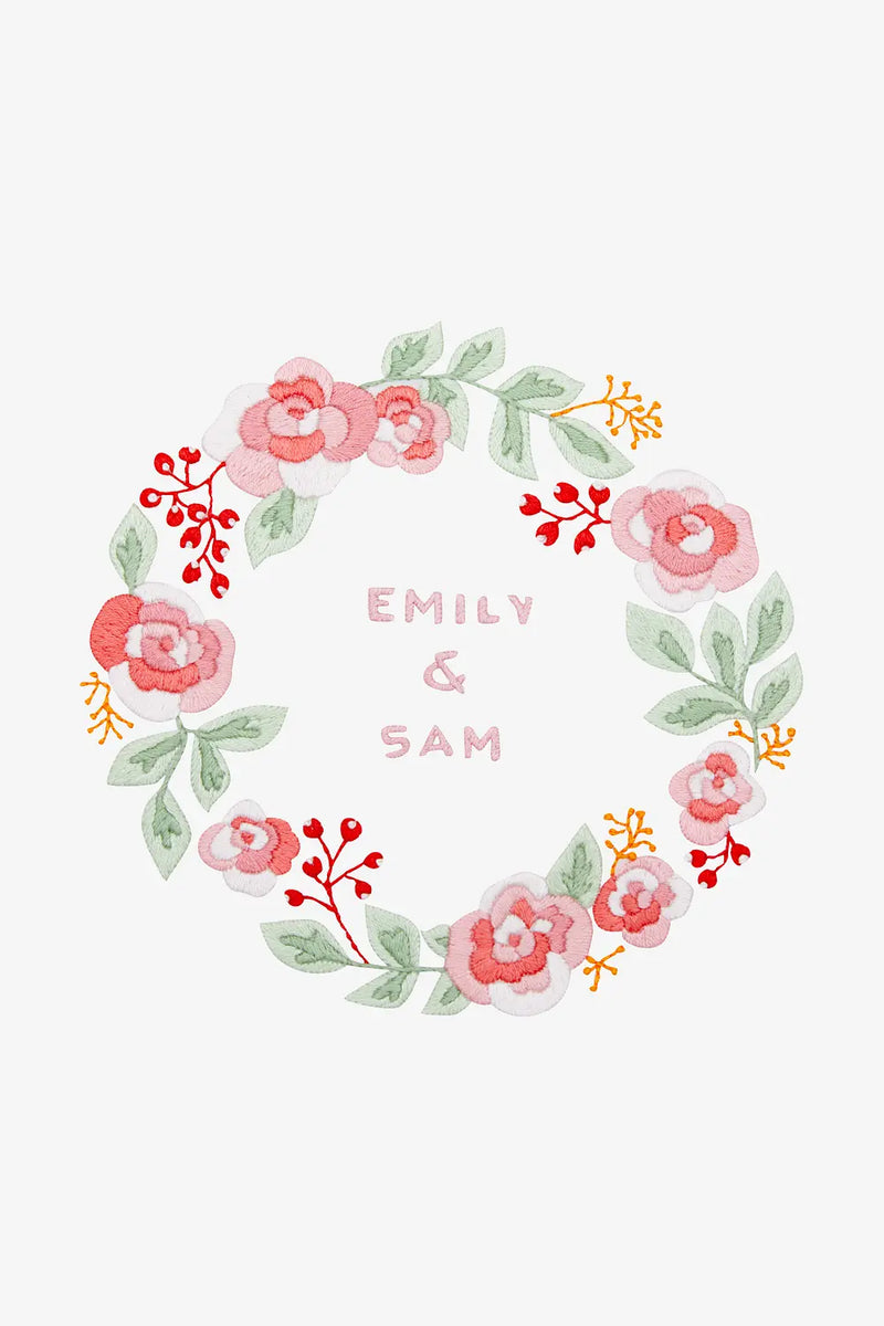 Rose Wreath DMC Embroidery Kit