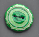 Green Bullseye Glass Button