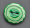 Green Bullseye Glass Button