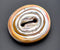 Brown Rings Glass Button