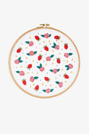 Raspberry & Roses DMC Embroidery Kit