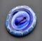 Blue Bullseye Glass Button