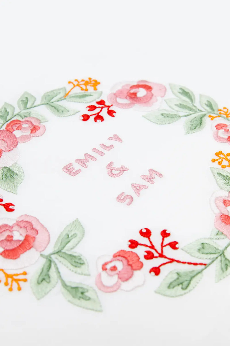 Rose Wreath DMC Embroidery Kit