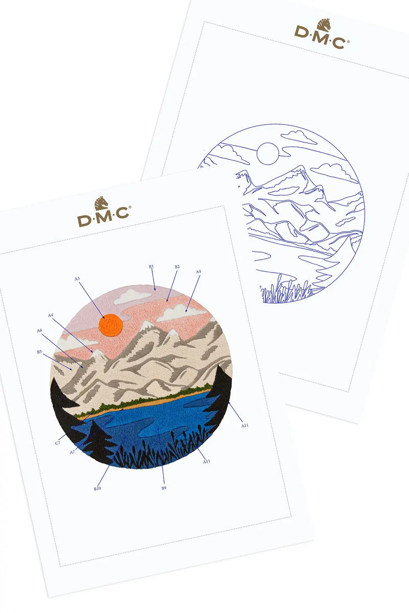 Mountain Lake DMC Embroidery Kit