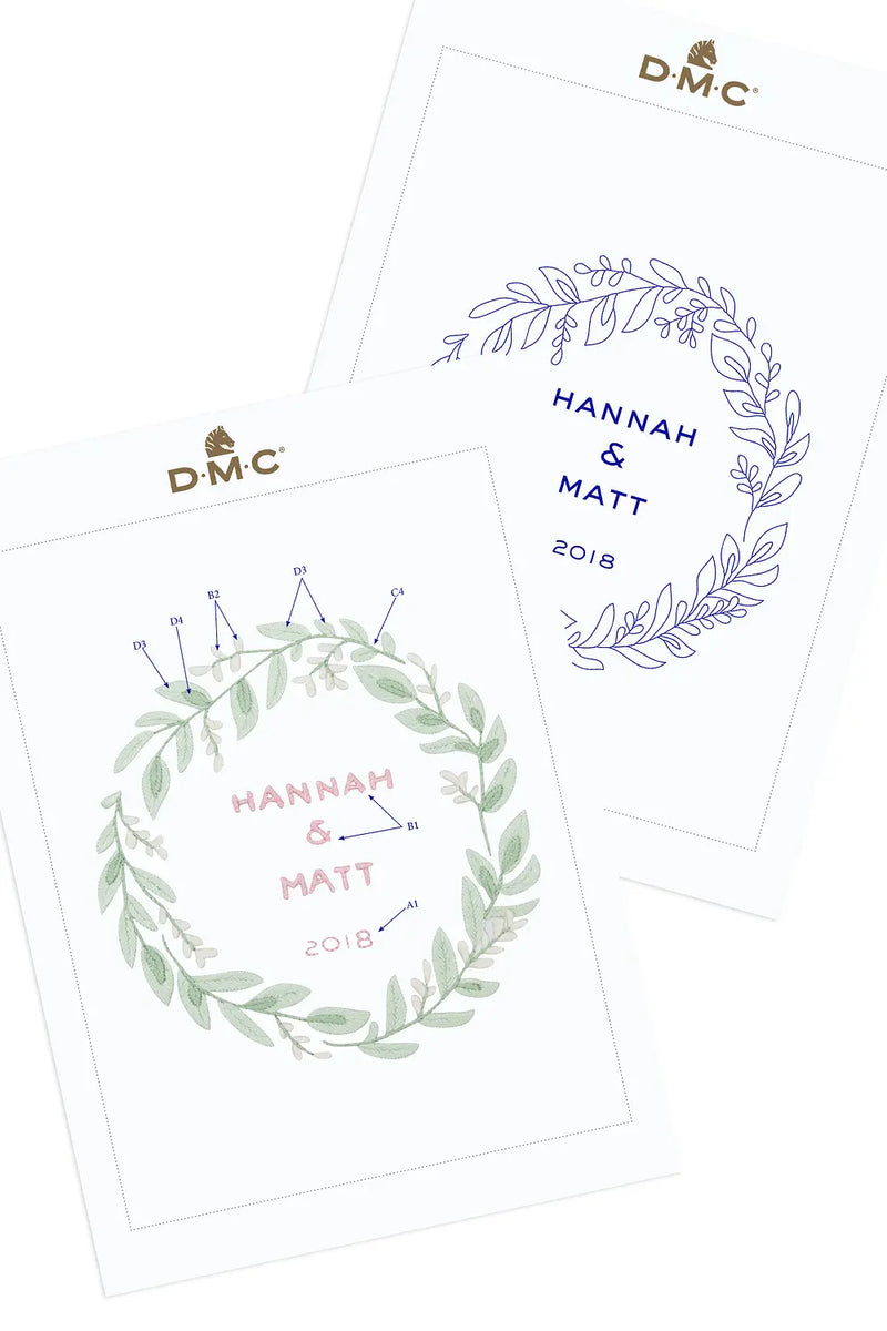 Leafy Wreath DMC Embroidery Kit