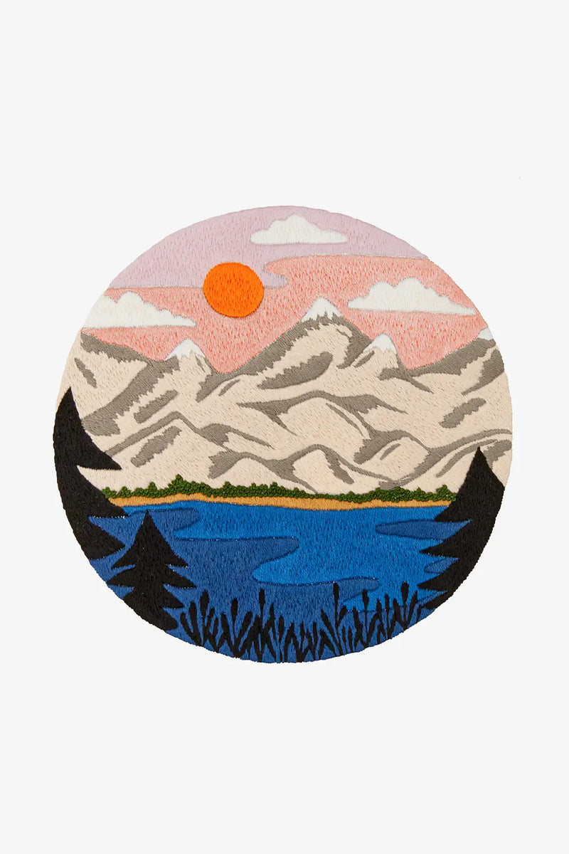 Mountain Lake DMC Embroidery Kit