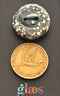 Snow Storm Glass Button