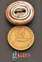 Brown Rings Glass Button