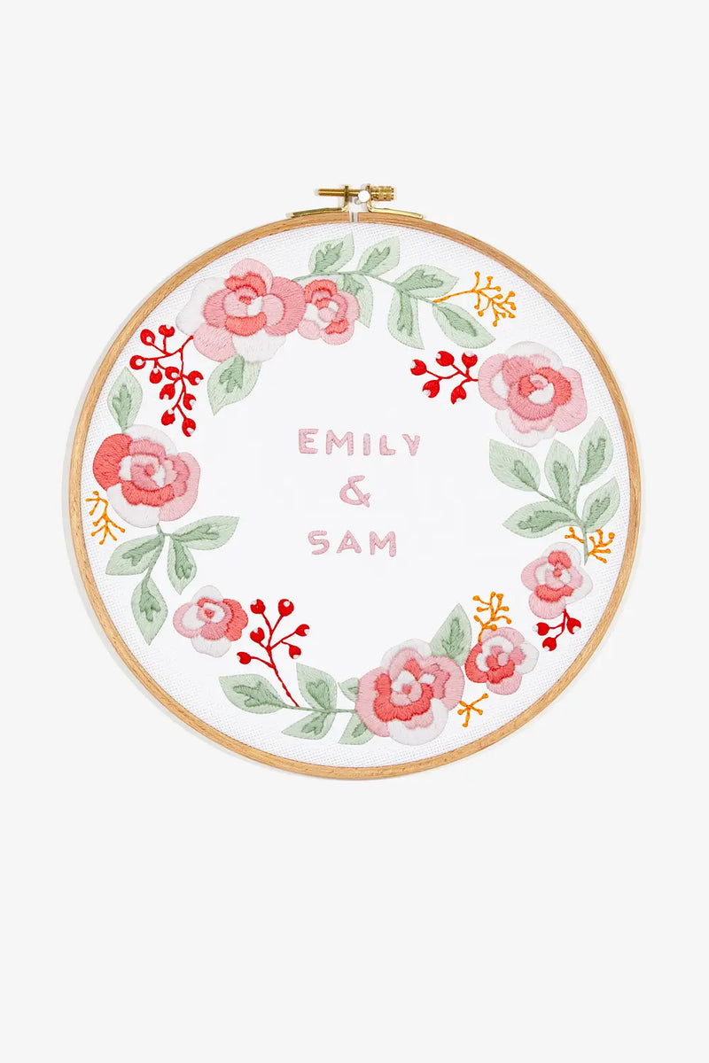 Rose Wreath DMC Embroidery Kit