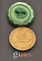 Green Bullseye Glass Button
