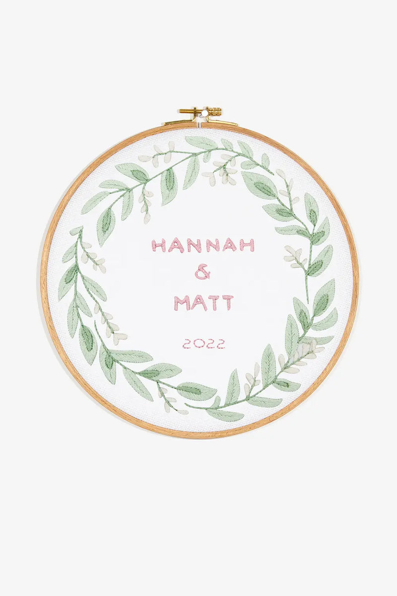 Leafy Wreath DMC Embroidery Kit