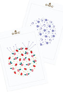 Raspberry & Roses DMC Embroidery Kit