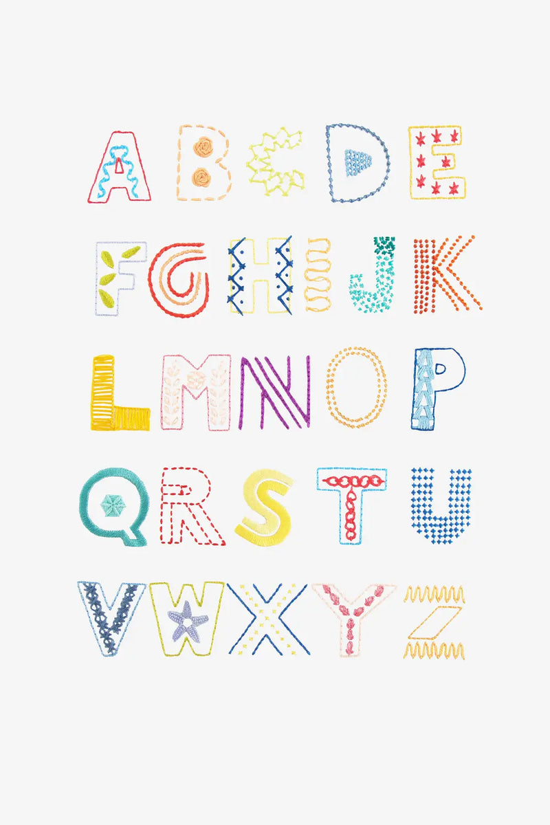 Stitch Alphabet DMC Embroidery Kit