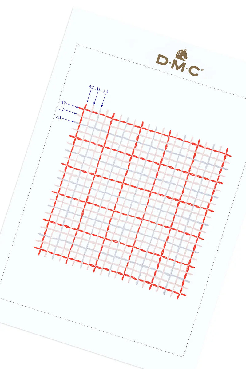 Sashiko Check DMC Embroidery Kit