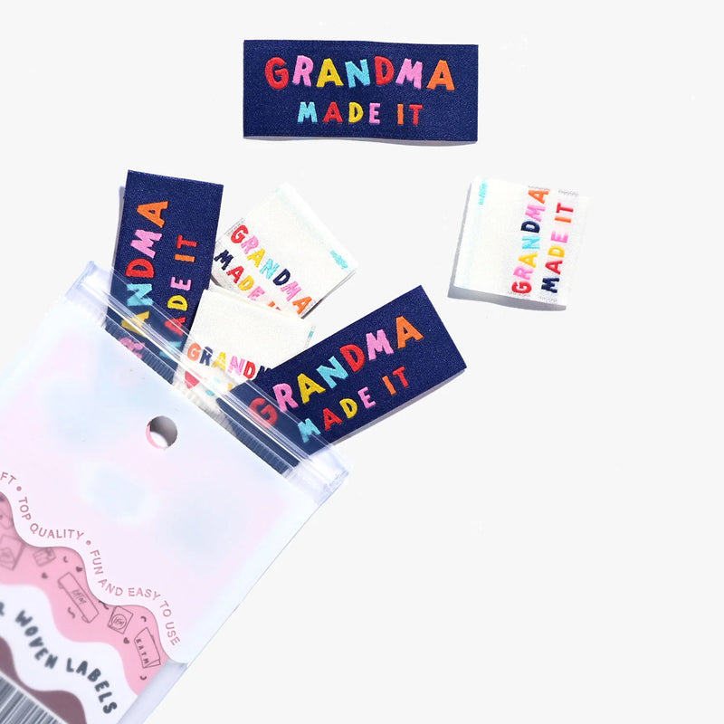 Woven Labels - "Grandma Made It" & Grandma Loves You!" Labels