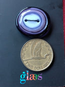 Purple Graduated Rings Glass Button