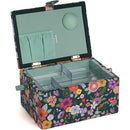 Embroidered Flower Garden Sewing Box