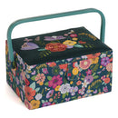 Embroidered Flower Garden Sewing Box