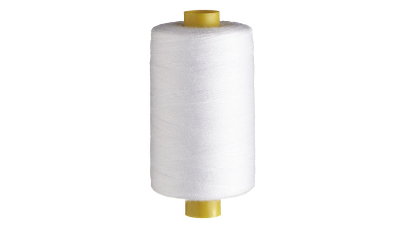 Polyester Overlocking Thread, White- 5000m – Lincraft