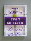 Klasse' Home Sewing Machine Needles - Twin Metalfil