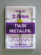 Klasse' Home Sewing Machine Needles - Twin Metalfil