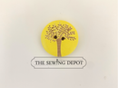 Yellow Wooden Tree Button