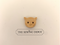 Cat Face Shaped Wooden Button