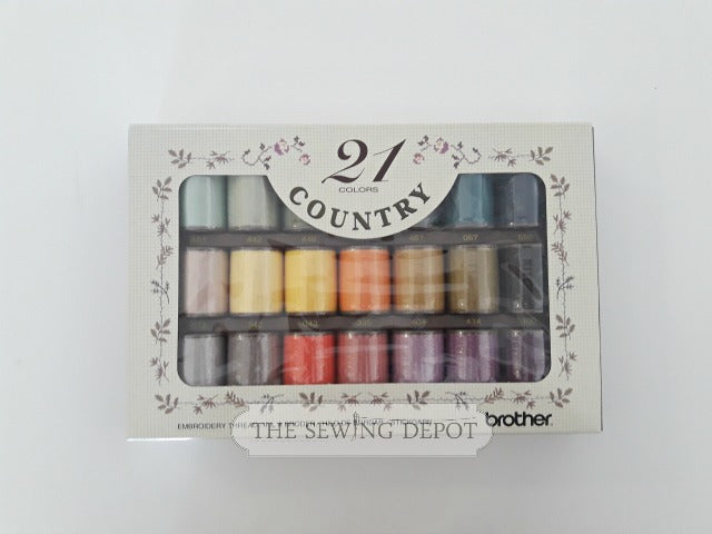 Brother Boxed Country Threads - 21 Pack