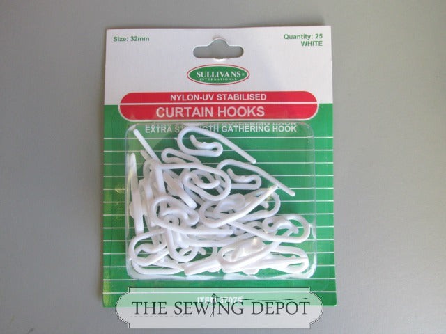 Curtain Hooks - 25pk