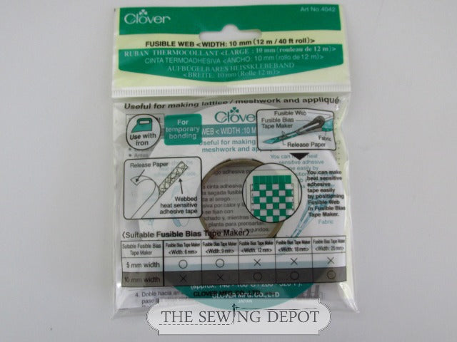 Clover 4031 - Fusible web - 5mm x 12m (1⁄4″ x 131⁄4 yd) - Pénélope sewing machines Clover 4031 - Fusible web - 5mm x 12m (1⁄4″ x 131⁄4 yd) - Pénélope sewing machines