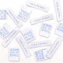 Woven Labels - "This is the Back" Dual Pack