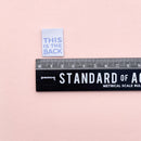 Woven Labels - "This is the Back" Dual Pack