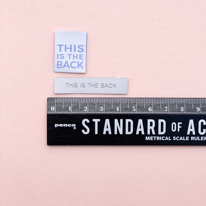 Woven Labels - "This is the Back" Dual Pack