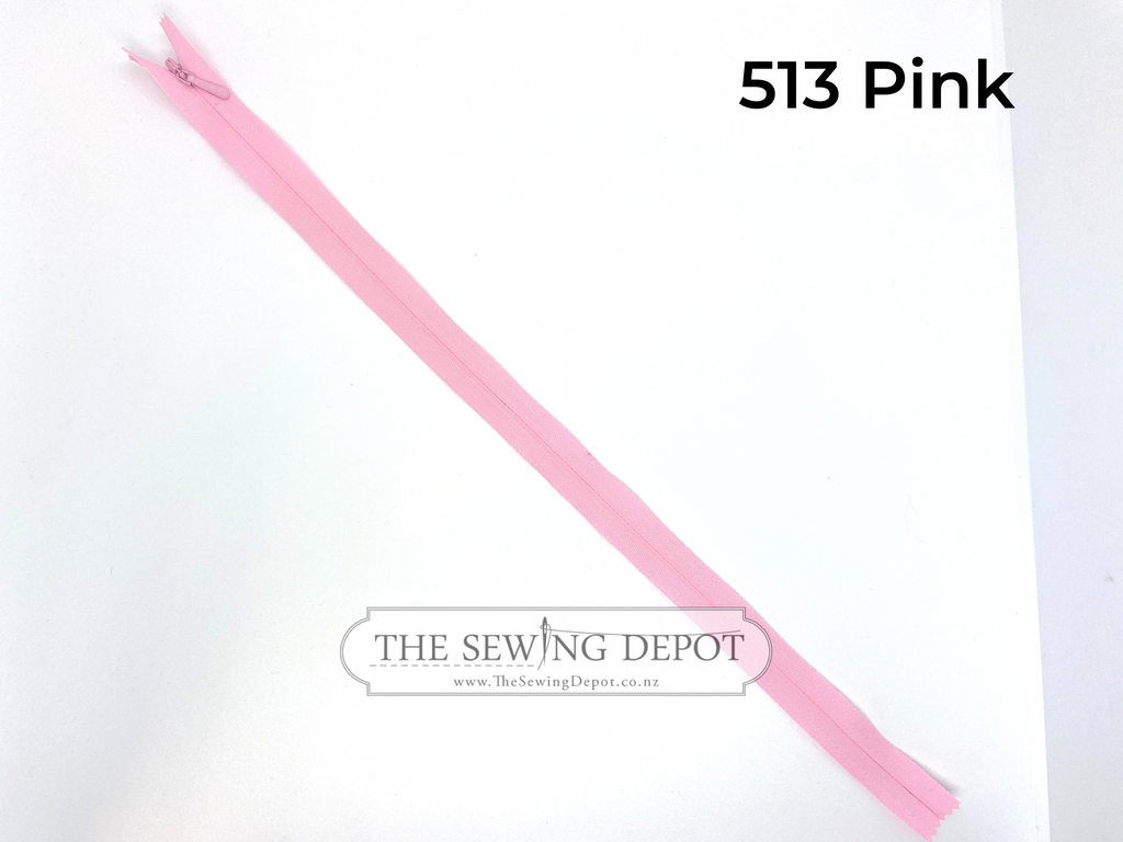40cm Raspberry Invisible Zip YKK Invisible Zip 40cm – The Sewing Depot