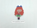 Curly Hair Doll Shaped Button