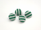 Green and White Stripe Fabric Covered Buttons