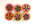 Multi Coloured Swirl Wooden Buttons