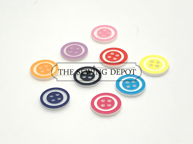 White Ring Buttons