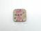 Rose Print Wooden Square Button