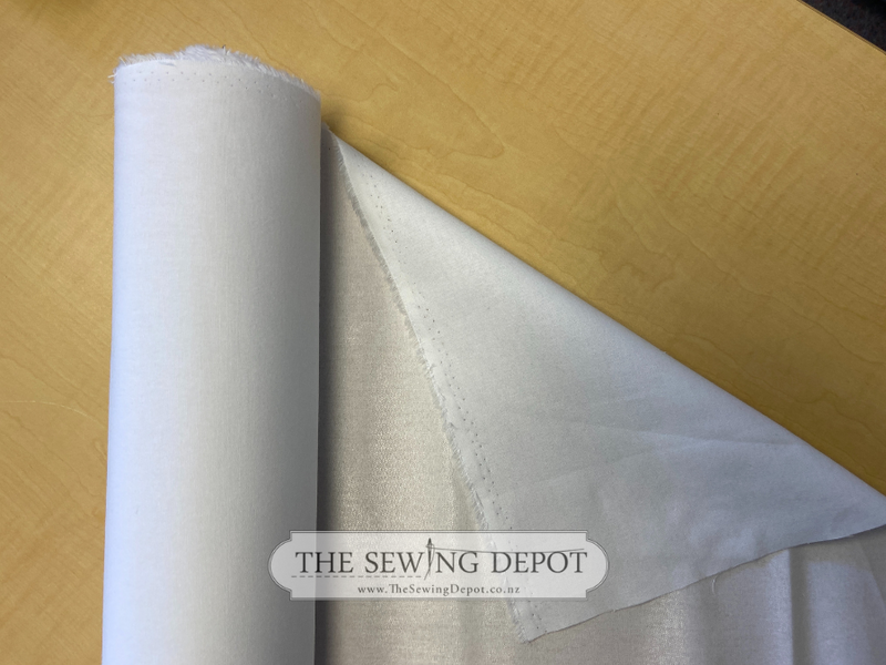 Mid Weight Woven Interfacing - White