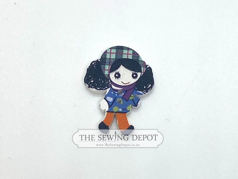 Winter Doll Shaped Button